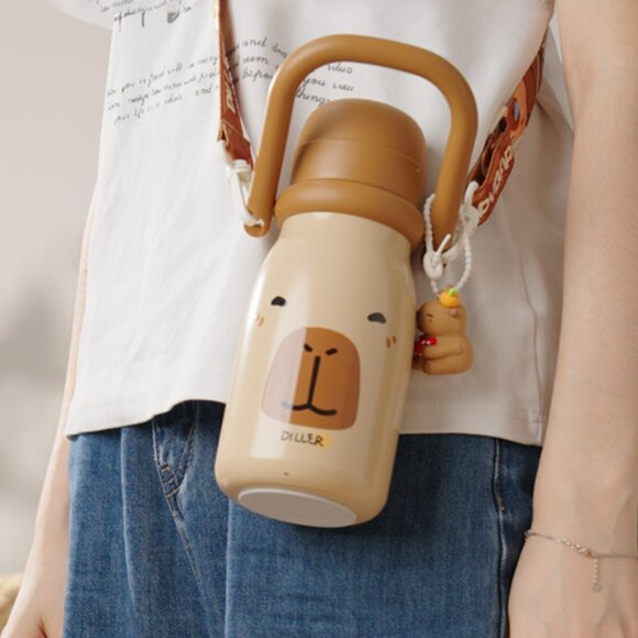 Diller Capybara Thermal Flask Water Bottle Kids School Christmas Gift - Picture 11 of 11